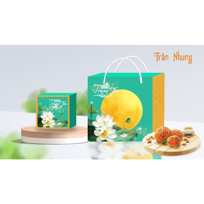 hộp trung thu 4 bánh hiện đại