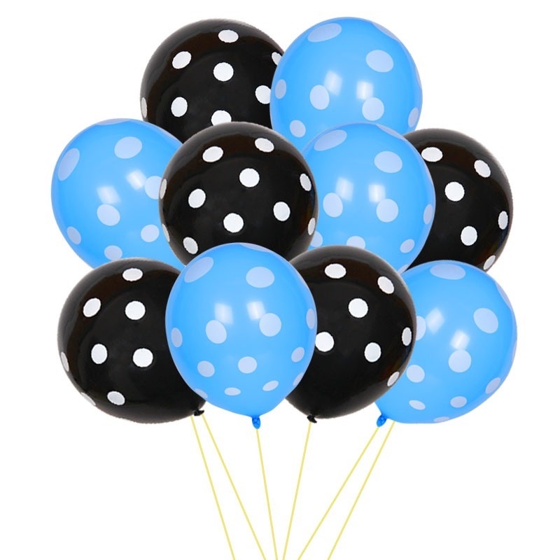 Bong Bóng 10 / 12 inch Họa Tiết Chấm Bi Hoạt Hình Nhiều Màu Trang Trí Tiệc