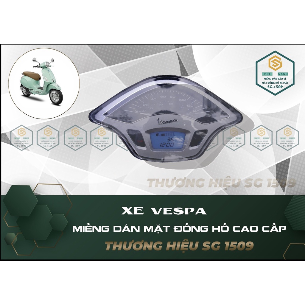 PPF VESPA SPRINT , PRIMAVERA , MIẾNG DÁN MẶT ĐỒNG HỒ XE VESPA PPF, CHỐNG TRẦY XƯỚC, bao da chìa khoá vespa
