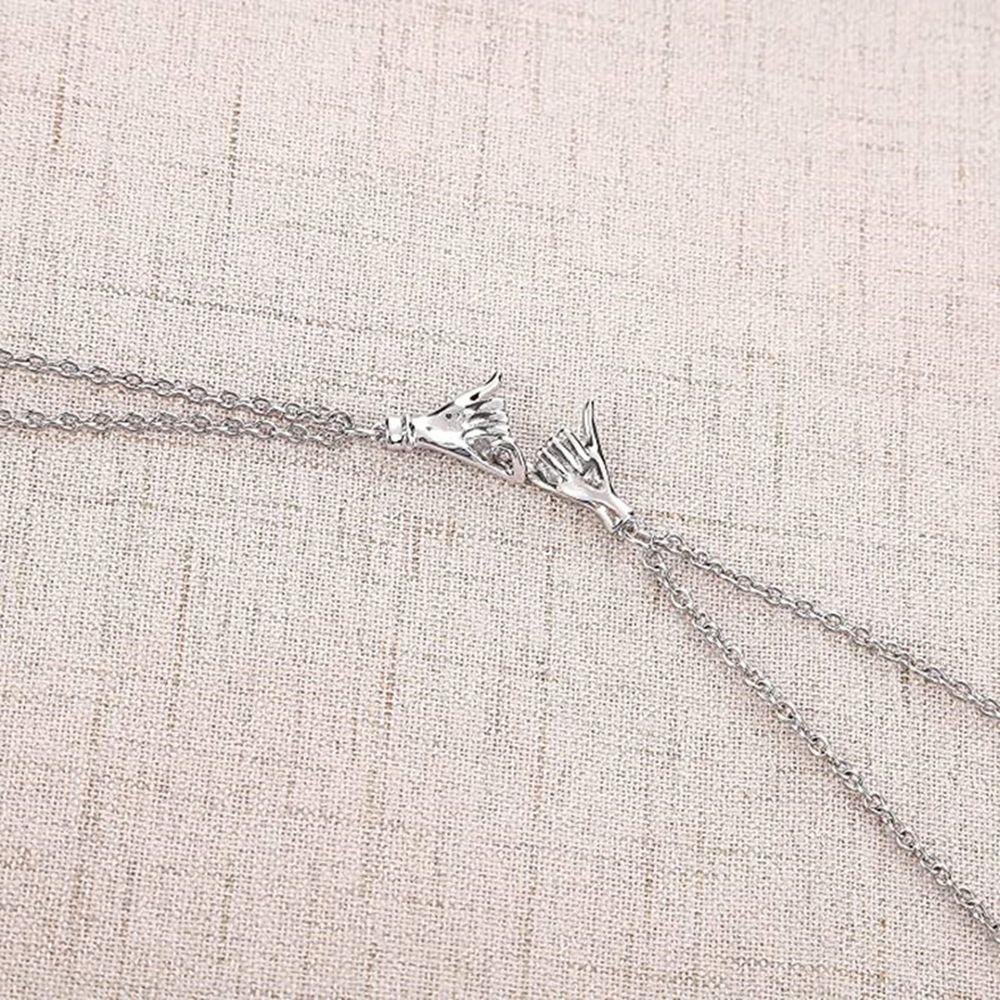 Set 2 Vòng cổ Mặt Khắc Chữ Pinky Promise Cho Cặp Đôi