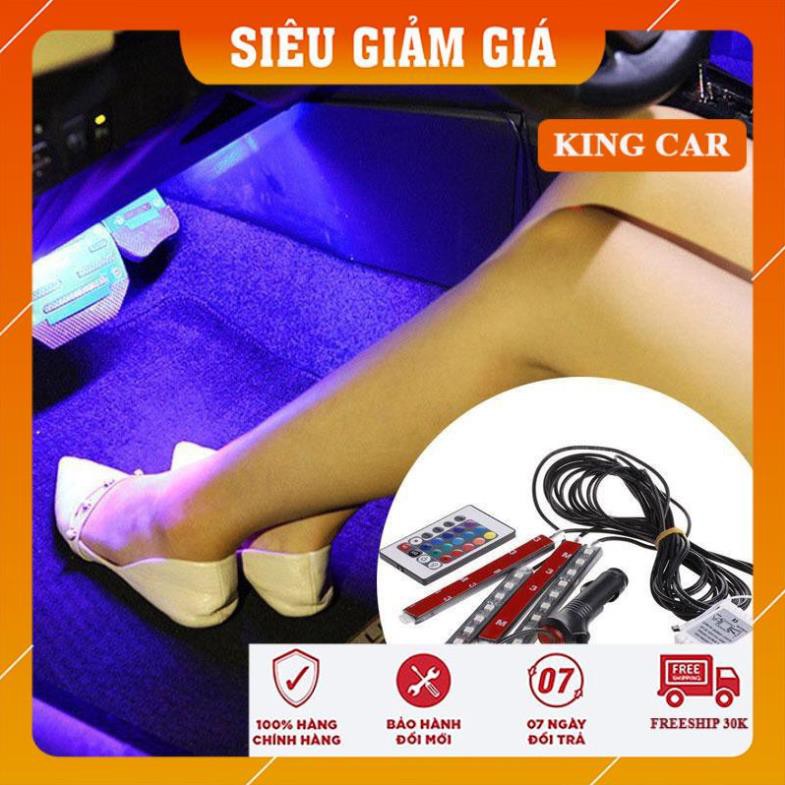 Bộ đèn led 7 màu cảm ứng theo nhạc trang trí trên ô tô - Shop KingCar