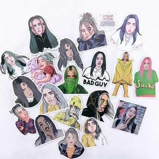 [Billie Eilish] Set sticker hình dán ca sĩ Billie Eilish US-UK