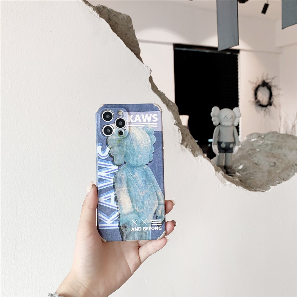 Soft Plastic Phone Case KAWS Bearbrick suitable for iPhone12 mini 11 PRO MAX 6/6s 7/8plus SE2 X/XS XR XSMAX #HG3955
