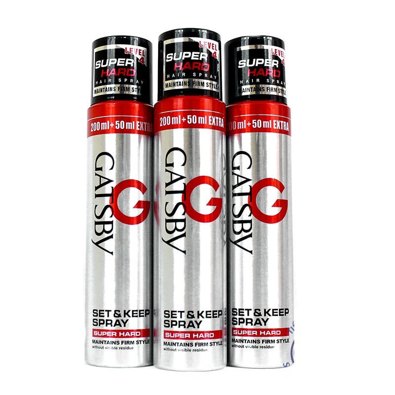 [Chính hãng] Gôm xịt tạo kiểu tóc Gatsby Spray Set & Keep 250ml [Nhật Bản]