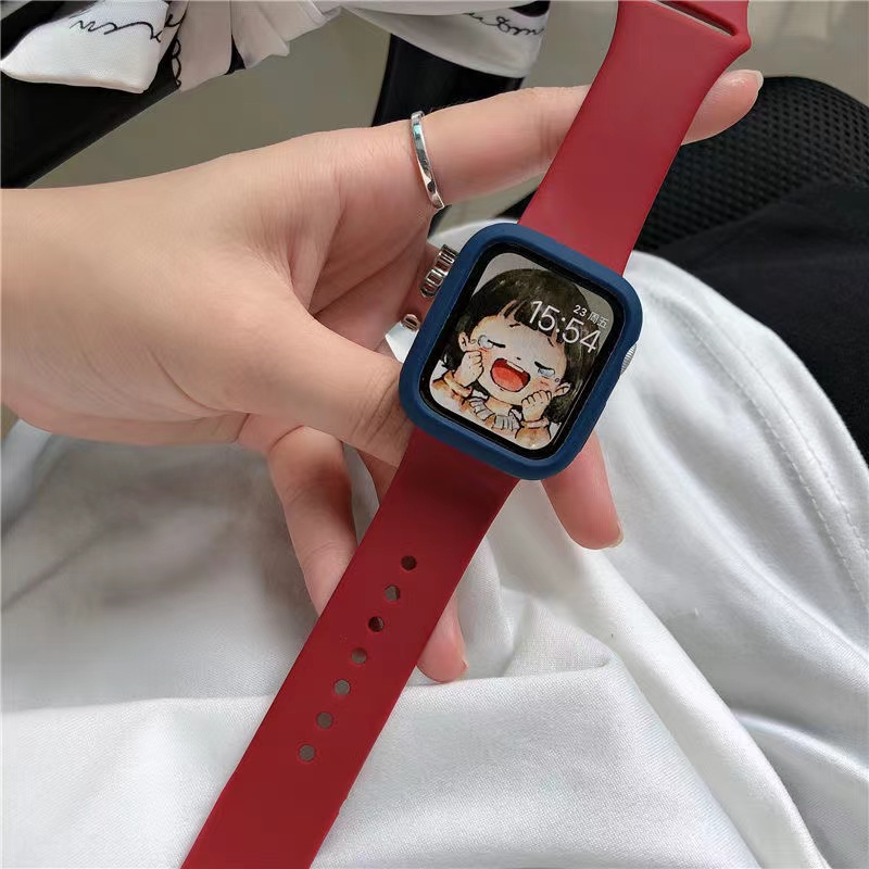 Dây Đeo Đồng Hồ Apple Watch 49mm 45MM 41MM 40MM 44MM 42MM 38MM 8 7 6 5 / 4 / 3 SE Bằng Silicon Đàn Hồi Tốt 2022