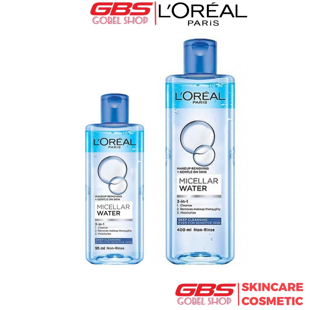 Nước Tẩy Trang Loreal Paris, L'Oreal Paris 3-in-1 Micellar Water Deep Cleansing- Xanh Đậm