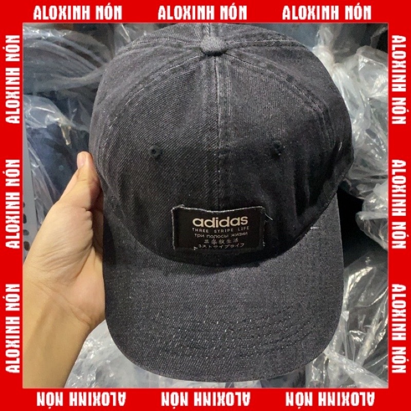 Nón Mũ Adidass Vải Jean, 3 Màu, Hình Thực Tế 100%, Aloxinh Nón