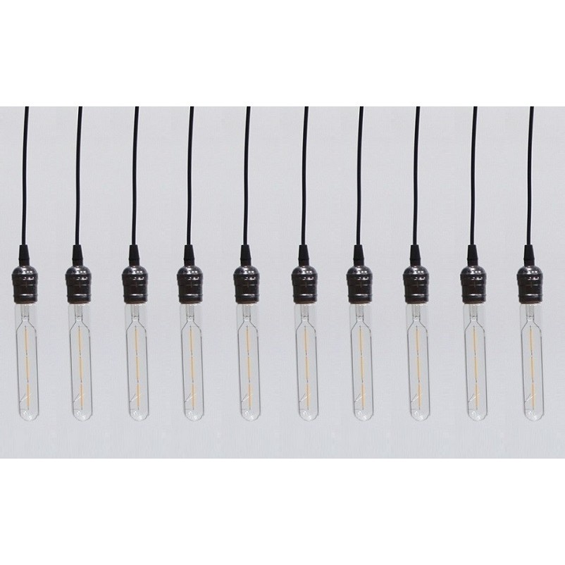 Bộ 10 dây đèn thả Vintage bóng đèn Led Edison T185 4W