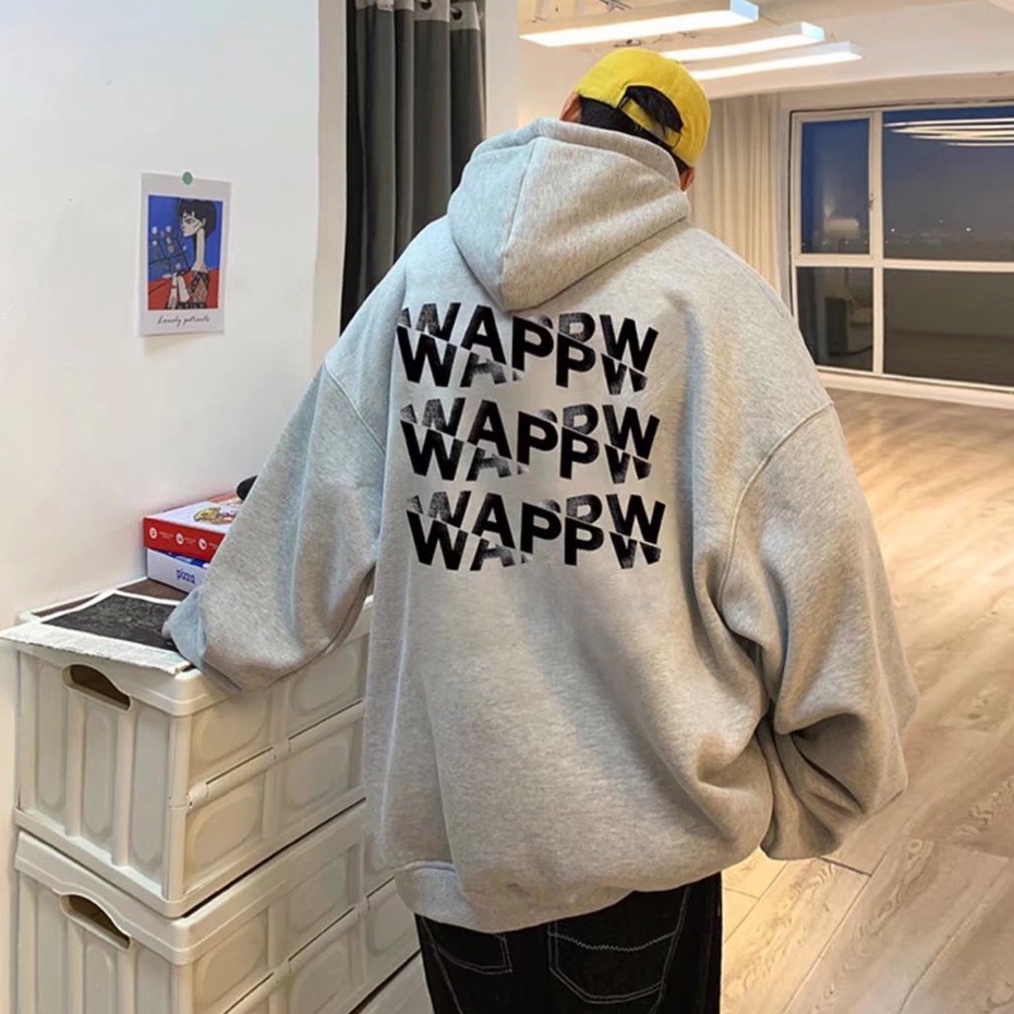Zipper Hoodie thời trang lỏng lẻo lười biếng Hundred khí chất của người đàn ông hoodie