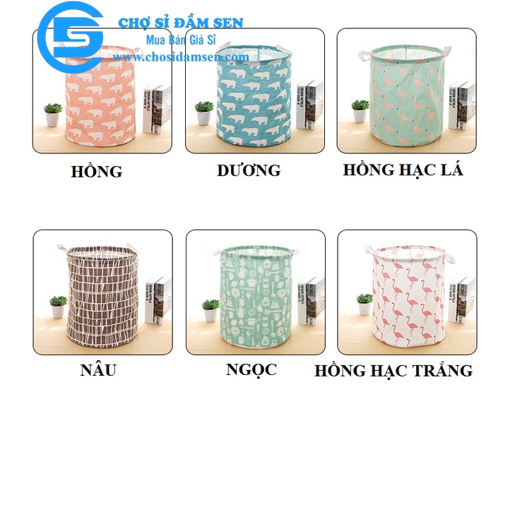 Giỏ vải, Sọt, Túi đựng quần áo chăn màn vải canvas không thấm nước G284-GioQAcaro