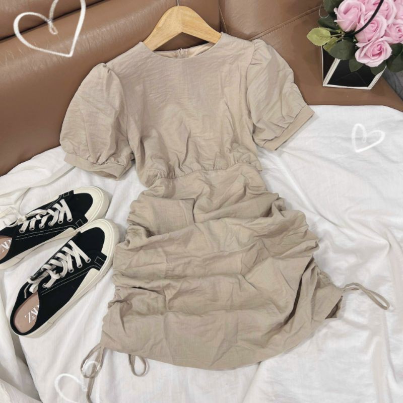 ĐẦM NUDE RÚT DÂY HÔNG 2 BÊN