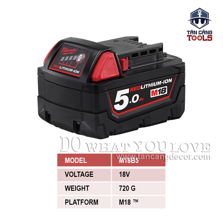 Pin 18V Milwaukee M18 REDLITHIUM-ION ( Nhiều Mã Sản Phẩm )