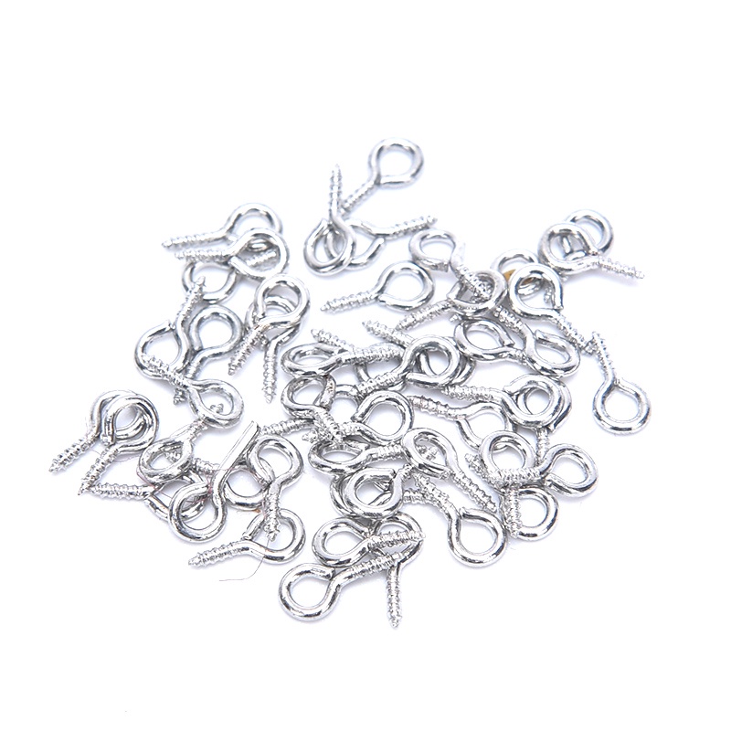 Set 150 món vòng khóa có chuỗi dây xích vòng tách mở và chốt mắt vặn làm móc khóa DIY mới