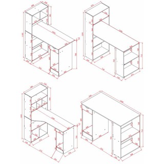 Bàn học liền kệ sách nhập khẩu