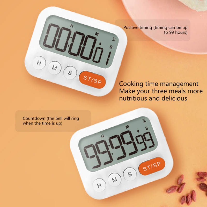 Đồng Hồ Hẹn Giờ Kỹ Thuật Số Âm Thanh Lớn Có Nam Châm Gắn Sau Bếp
