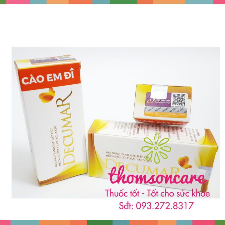 Gel ngừa mụn Decumar Advanced tuýp 20g - kem nghệ từ Nano curcumin - giảm mụn ẩn, trứng cá, sẹo thâm do mụn | BigBuy360 - bigbuy360.vn