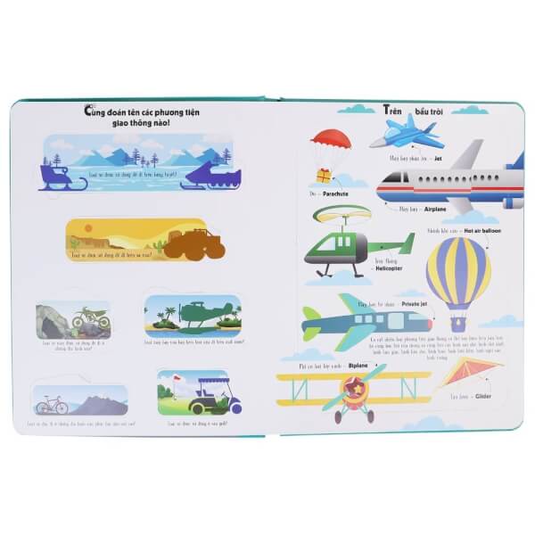 Sách-Lift-The-Flap-Lật mở khám phá - First 100 Trucks and things that go - 100 từ đầu tiên về các phương tiện giao thông