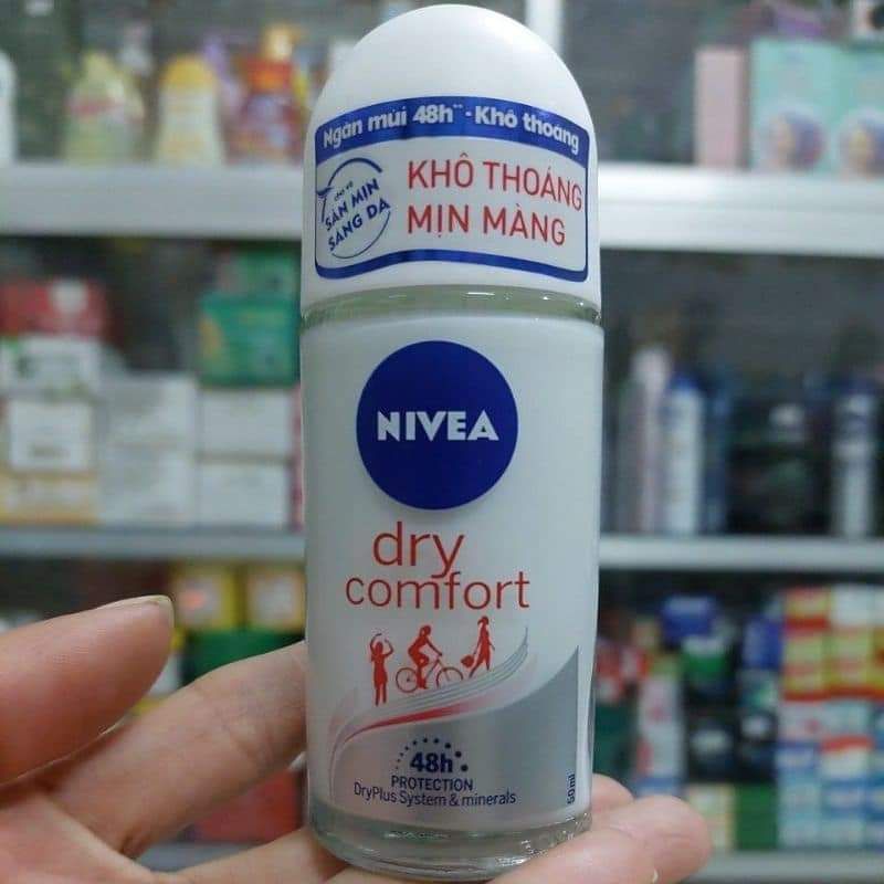 LĂN KHỬ MÙI CHO NỮ NIVEA KHÔ THOÁNG 50ml, HÀNG CHÍNH HÃNG