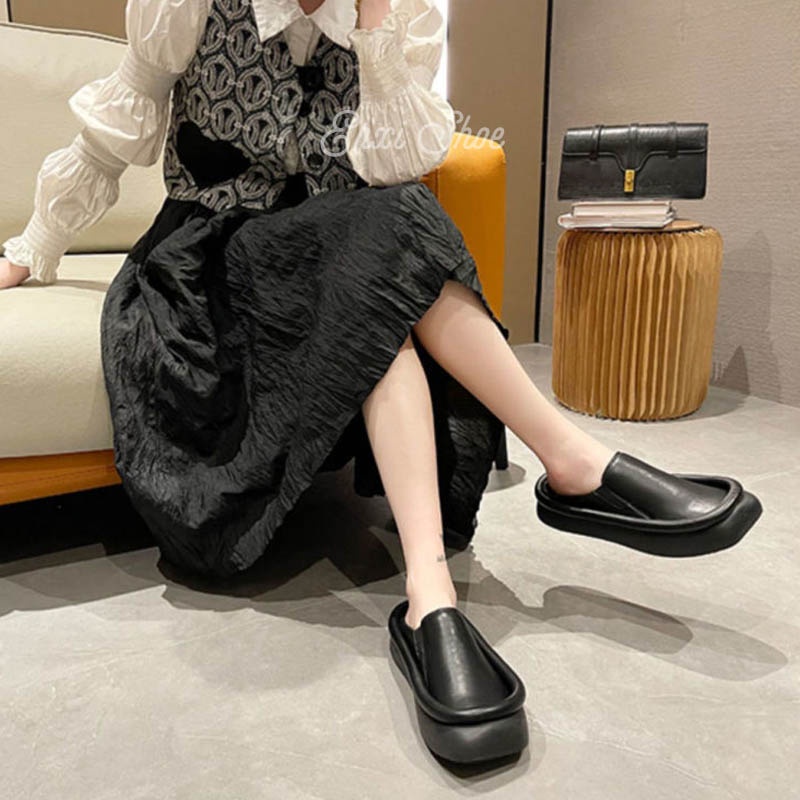 Dép Nữ Mũi Vuông Thời Trang Cá Tính