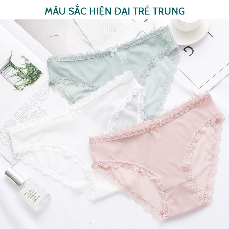 Quần lót nữ ren Venuskin siêu mềm min thoáng mát cạp vừa size lớn Havana FLQ154