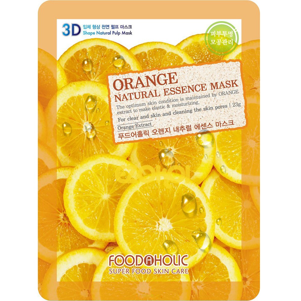 Mặt Nạ 3D Cam Orange Natural Essence Mask Foodaholic