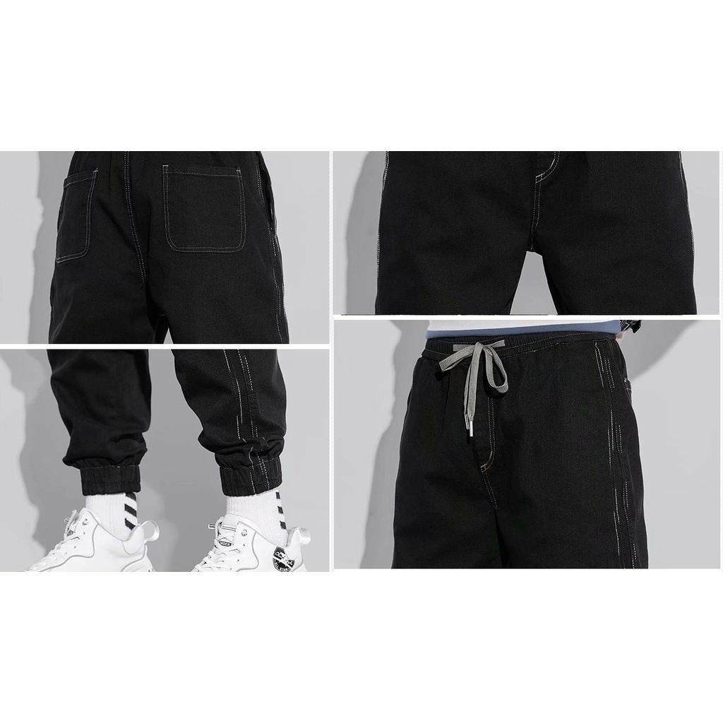 Quần Jean nam New Model Edo Menswear thêu sườn, dáng đẹp, co dãn nhẹ - xu hướng thời trang 2022
