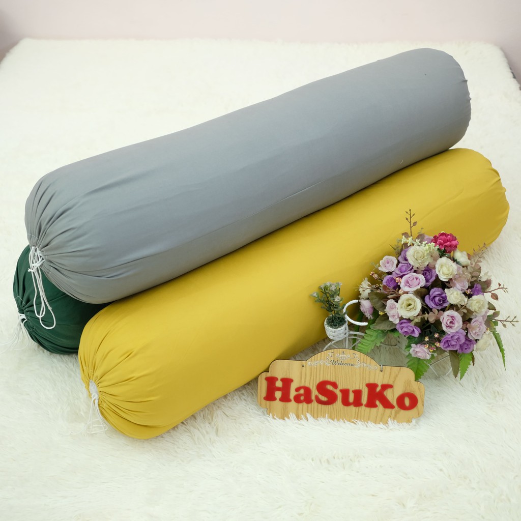 [Mã LIFEHL15K giảm 10% đơn 0Đ] Vỏ gối ôm cotton đũi, vỏ gối ôm cốt tông size người lớn 35x100cm