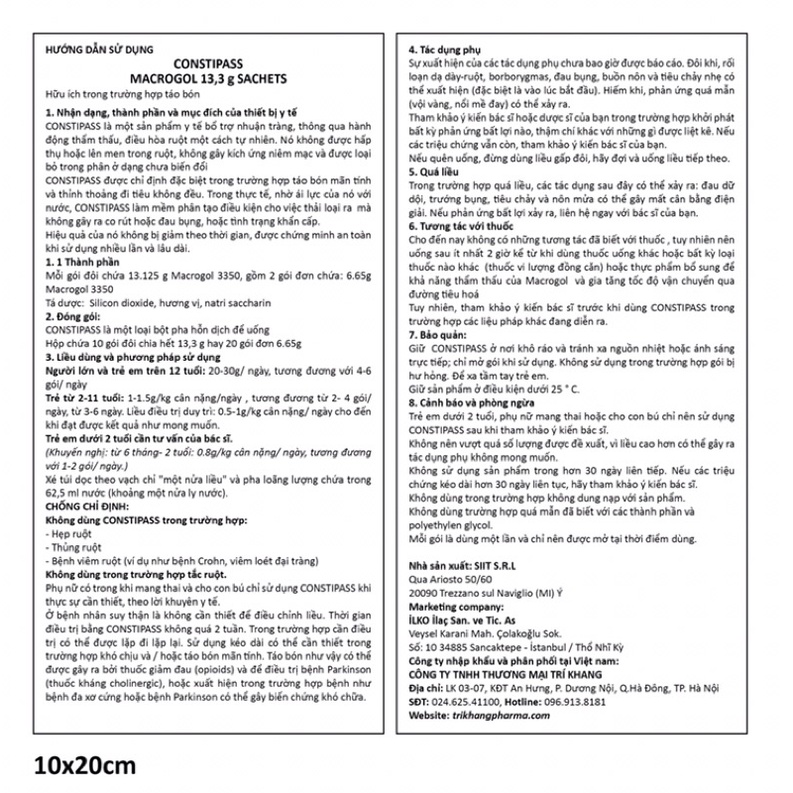 Constipass - giải quyết nỗi lo táo bón - hàng nhập khẩu