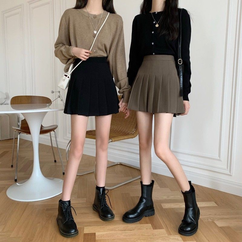 Chân váy tennis ngắn xếp ly lưng cao kèm quần bên trong ( mã 514)