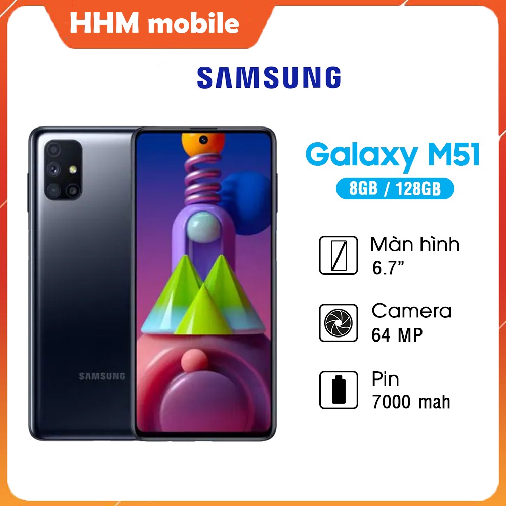(#### Điện thoại Samsung Galaxy M51 (8G/128G) - Mới 100%, Bảo hành 12 tháng * /HN ##)