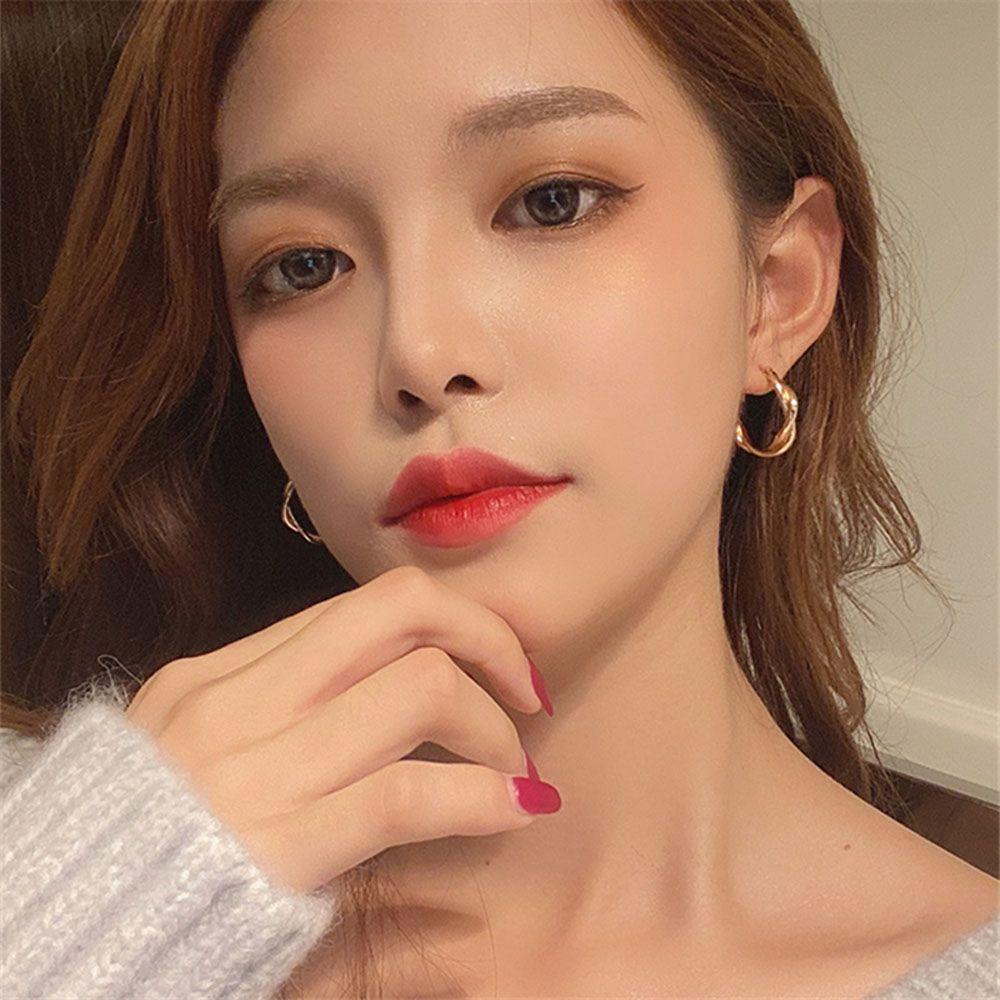 Bông Tai Hình Tròn Xoắn Ốc Phong Cách Hàn Quốc Thời Trang Dự Tiệc