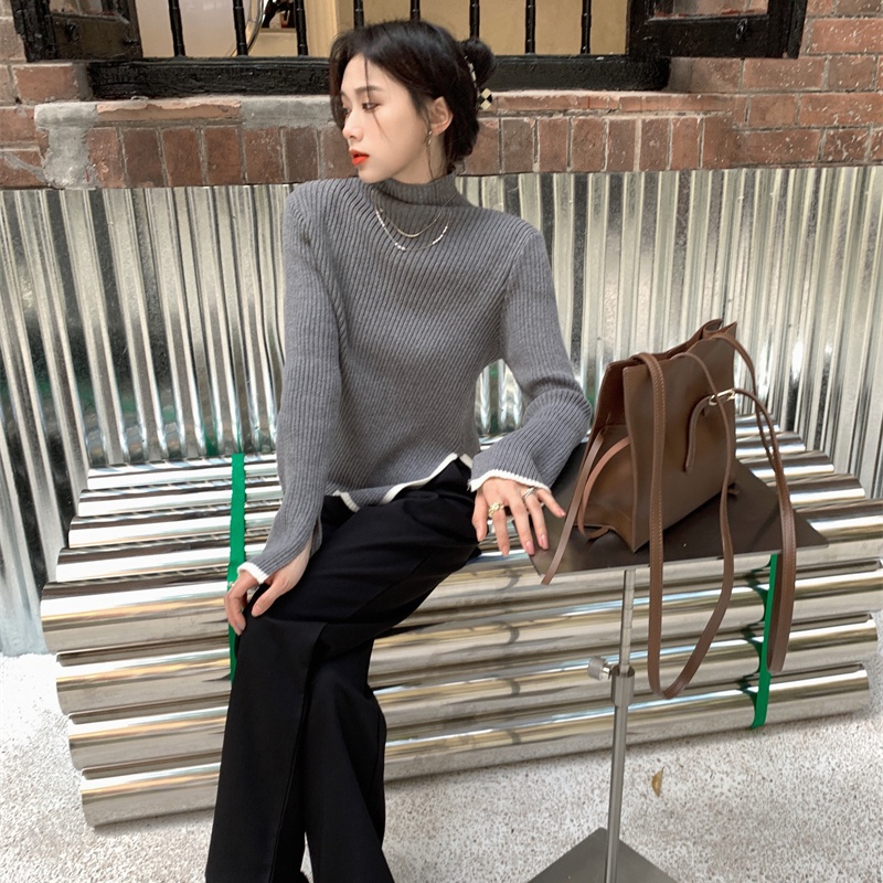 Áo Sweater Cổ Lọ Thiết Kế Mới Thời Trang Mùa Đông Theo Phong Cách Hàn Quốc Cho Nữ