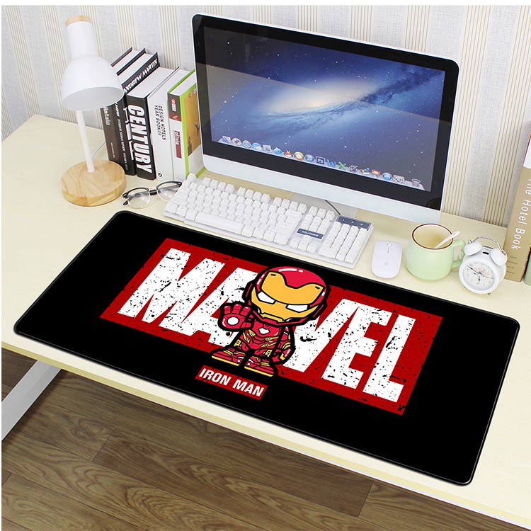 ♜☸♨Marvel MARVEL Cute Cartoon Anime Game Mouse Pad Spiderman Iron Man Super Thickened Table Mat Custom