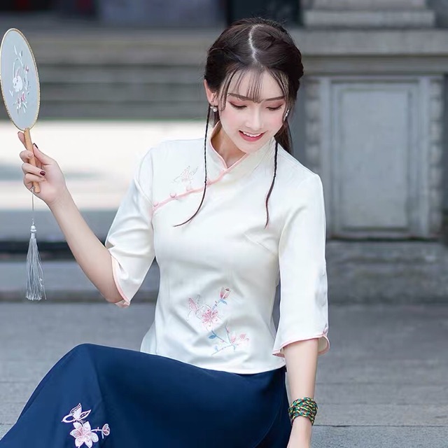 Áo sườn xám, ảnh thật.