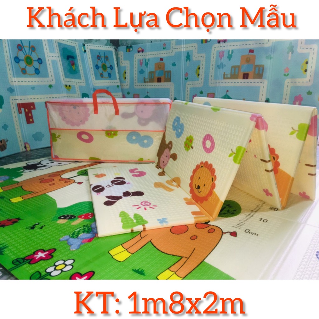 [Mã VAQN32Z giảm 100% đơn 50k] Thảm Xốp Xpe Cho Bé 2 mặt khổ 2m*1,8m chiếu xốp trải sàn chống trơn trượt- tự chọn mẫu