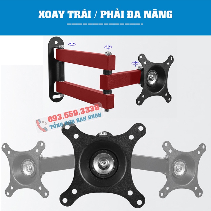 Giá Treo Màn Hình Máy Tính Gắn Tường S32 14 - 17 - 23 - 29 - 32 Inch - Giá Treo Tivi Xoay 360 Độ Tiện Lợi Khi Sử Dụng