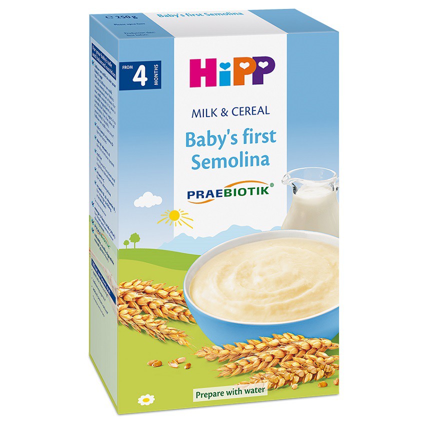 Bột dinh dưỡng HiPP sữa ăn dặm khởi đầu gạo sữa 250g, từ 4 tháng
