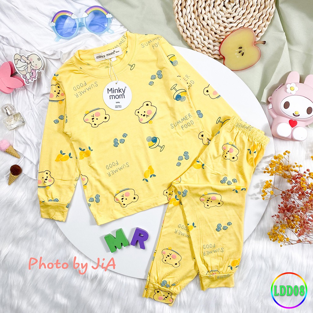 Bộ Dài Tay Cho Bé LDD08 Đồ Bộ Thun Lạnh Cao Cấp Mềm Mịn Thoáng Mát Hàng Chuẩn Loại 1 MINKY MOM Dễ Chịu, Thoải Mái Cho Bé