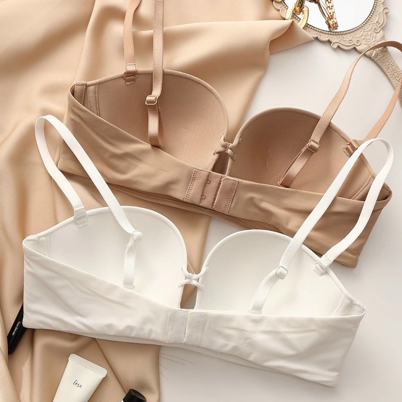 Áo lót cotton trơn có gọng đệm vừa cúp ngang - THAOCHERRY AL15