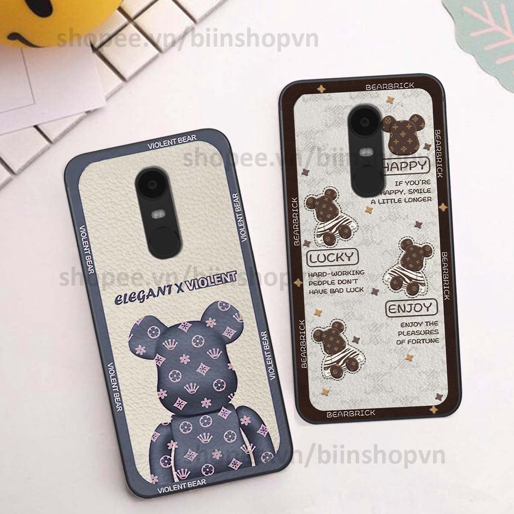 Ốp Xiaomi Redmi Note 4/ Note 4x / Redmi 5 Plus hình gấu bear brick đẹp độc lạ, thời trang, cá tính