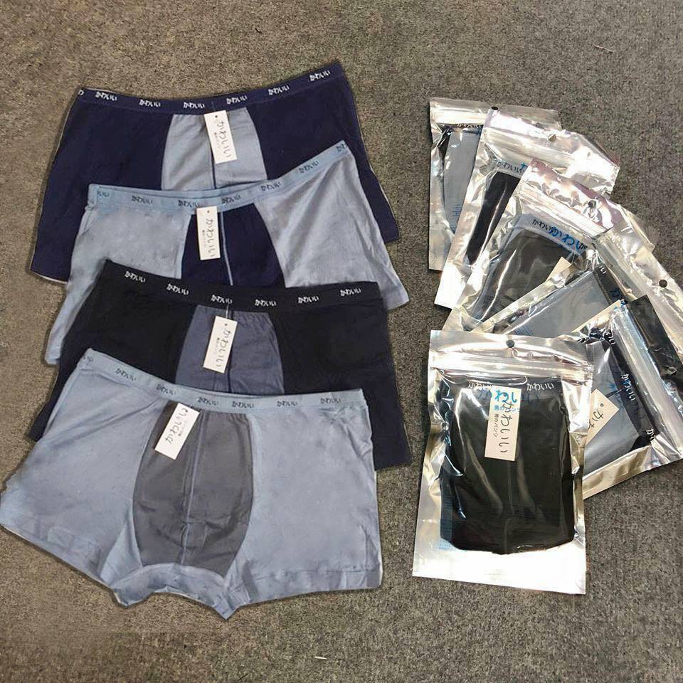 Quần sịp đùi nhật bản cotton có túi zip túi bạc  LOẠI ĐÙI