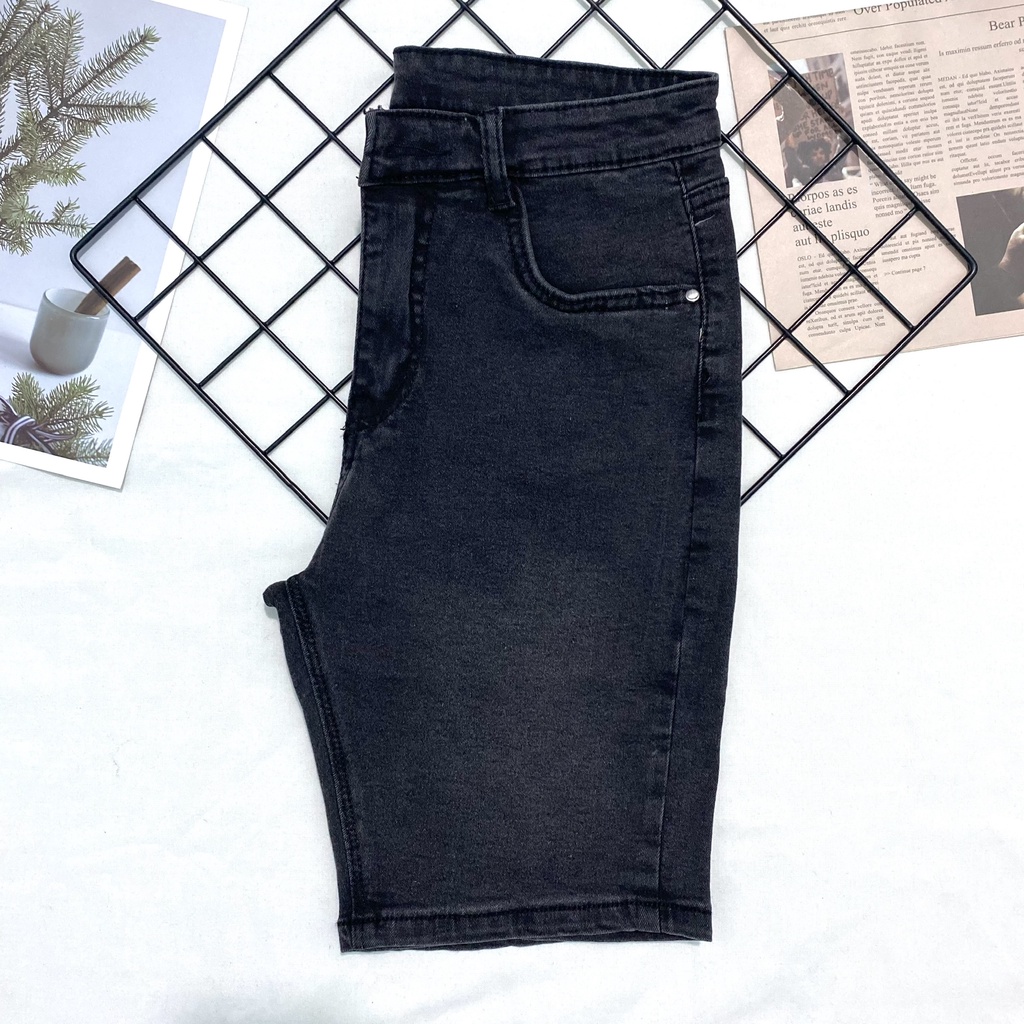 Bigsize  Quần ngố jean lưng cao co giãn tốt GJeans ,quần đùi ngố chất bò size đại nhiều màu dễ phối đồ