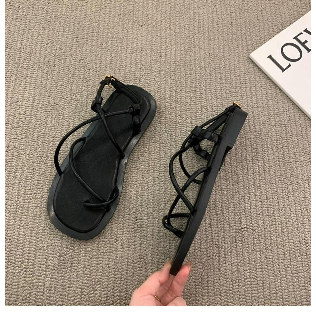 Sandal Dây chéo chân đế phẳng hàng QC cao cấp