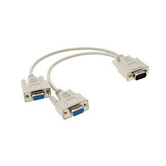 Dây cáp tách 1 cổng VGA thành 2 ổ cắm 15 Chân VGA SVGA