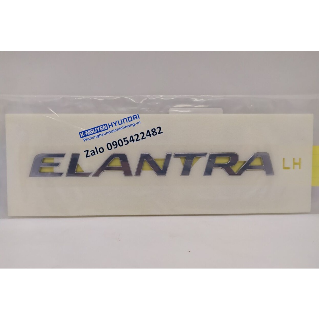 Logo chữ Elantra & GLS dán đuôi xe Hyundai Elantra 2016,2017,2018,2019,2020,2021-Ms: 86315F2AA0, 86312F2AA0