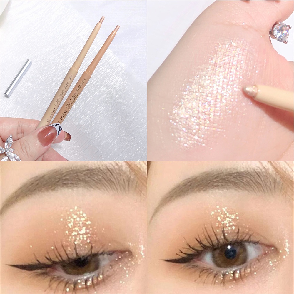 Bút Kẻ Mắt Tơ Tằm Tằm Tự Nhiên Chống Thấm Nước Có Độ Bóng Cao