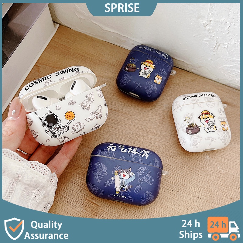 Vỏ Bảo Vệ Hộp Sạc Tai Nghe AirPods 1 2 3 Pro Hình Chú Chó Shiba Inu Dễ Thương