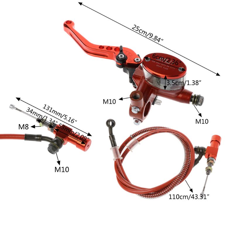 Bộ Tay Thắng Thủy Lực 7 / 8 &quot;22mm Chuyên Dụng Cho Xe Mô Tô