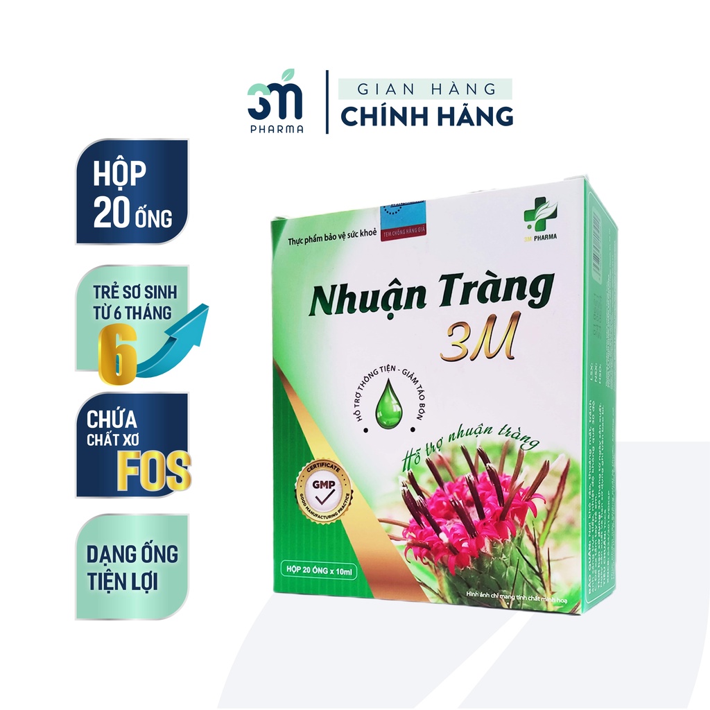 Nhuận Tràng 3M Hỗ trợ Giảm Táo Bón, Nhuận Tràng ở Trẻ Em Hộp 20 ống
