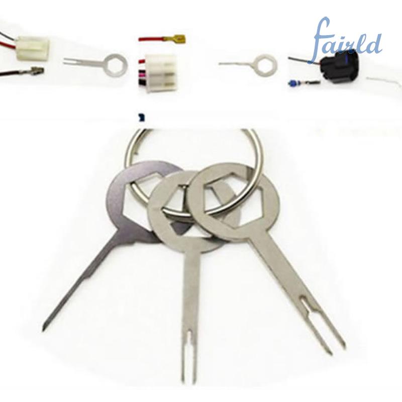 Set 3 Chốt Cài Dây Điện Thay Thế Bằng Thép Không Gỉ Cho Xe Hơi